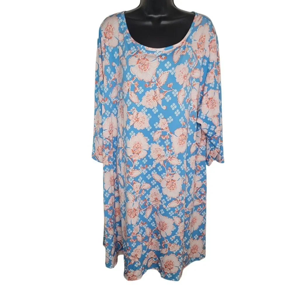 Ruby Rd. Floral Plus Size Stretch Jersey Dress 3x